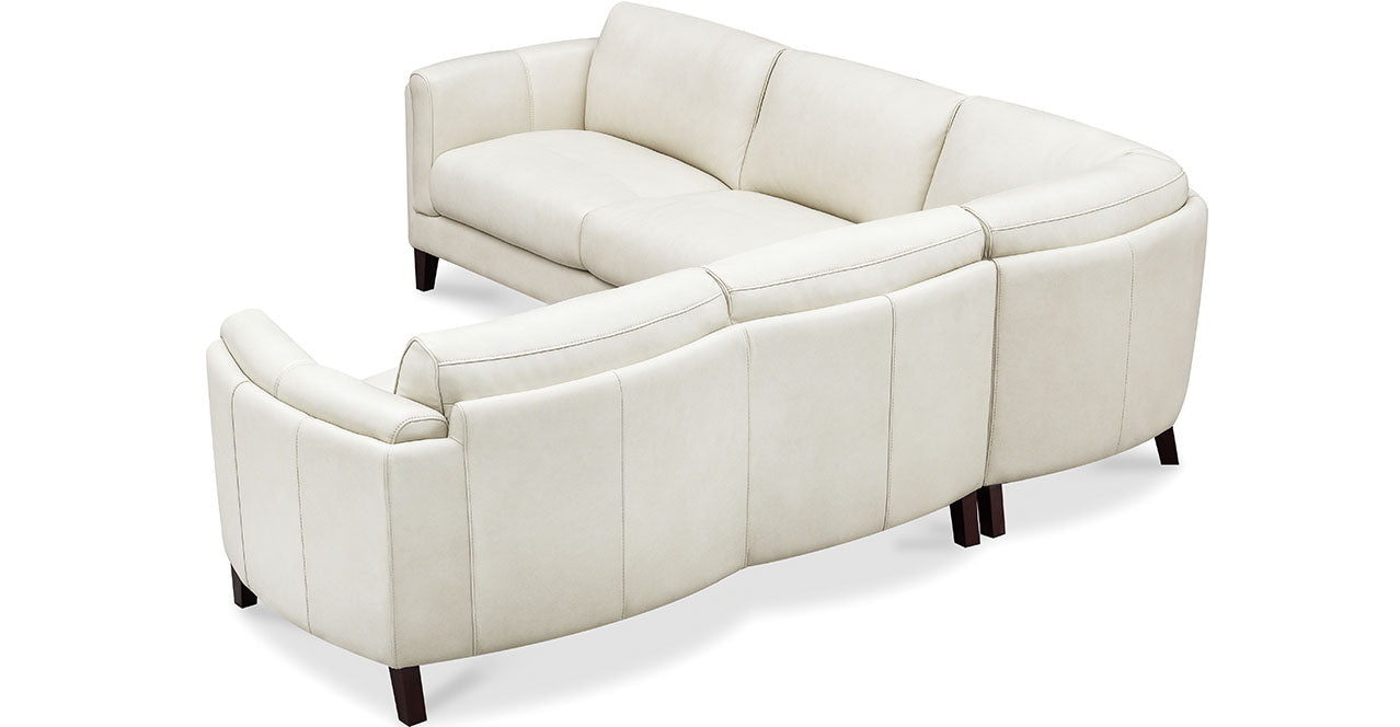 Maui Leather Sectional Collection, Natural